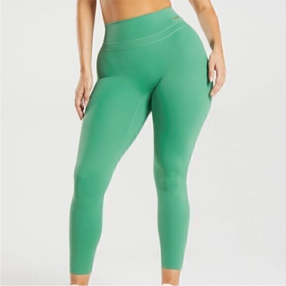 Gymshark x Whitney Simmons Palm Green High-Waisted Leggings - Picture 1 of 3